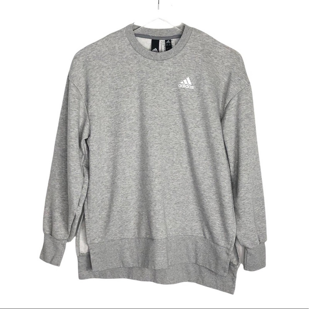 Adidas Crewneck Sweatshirt Open Sides Gray XS